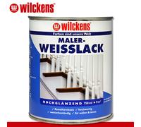 Wilckens 750ML Maler-Weißlack Resina Alquídica Madera Metal Interior & Exterior