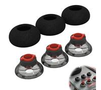 wilcractk Almohadillas de Repuesto de Espuma, Silicona y Espuma, Talla M, Negras, Juego de 6 Piezas, Ideales para Auriculares Bluetooth Profesionales y Llamadas de Trabajo diarias.