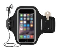 wilcractk Brazalete Deportivo Resistente al Agua con Pantalla Táctil - Funda Ajustable Negra para Móvil, Ideal para Correr al Aire Libre, Hombre y Mujer