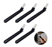 wilcractk Cepillo de Limpieza para Cafeteras Espresso - Brocha Barista con Mango Curvado y Cerdas de Nailon Resistente - Set de 5 - Ideal para Cafetera Semiautomática