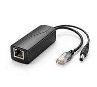 wilcractk Gigabit PoE Splitter 48V a 12V adaptador de red con salida DC compatible IEEE802.3af/at para cámara IP punto de acceso inalámbrico y sistemas de vigilancia de red