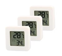 wilcractk Mini Higrómetro Termómetro Interior Digital De Alta Precisión, Termohigrómetro 43×43×13 mm Blanco, Medidor Temperatura Y Humedad Para Casa, Oficina Y Coche