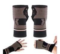 wilcractk Muñequera de cobre de neopreno con alta elasticidad, tamaño M, 1 par para ciclismo, saltar cuerda y entrenamiento de fitness