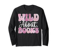 Wild About Books Teacher for Classroom Educators Manga Larga
