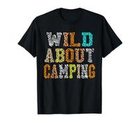 Wild About Camping Happy Camper Safari Animal Outdoor Theme Camiseta
