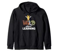 Wild About Learning Jungle Safari Animals Sudadera con Capucha