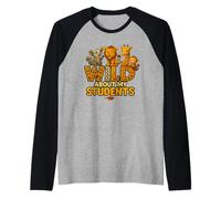 Wild About My Students Animals Teacher Classroom Jungle Camiseta Manga Raglan