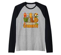 Wild About My Students Animals Teacher Classroom Jungle Camiseta Manga Raglan