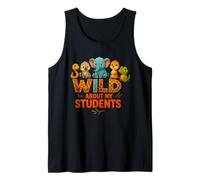 Wild About My Students Animals Teacher Classroom Jungle Camiseta sin Mangas