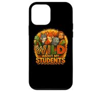 Wild About My Students Animals Teacher Classroom Jungle Carcasa para iPhone 12 mini
