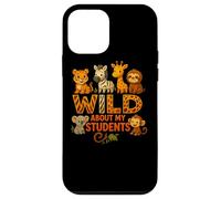 Wild About My Students Animals Teacher Classroom Jungle Carcasa para iPhone 12 mini