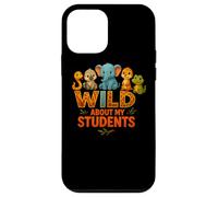 Wild About My Students Animals Teacher Classroom Jungle Carcasa para iPhone 12 mini