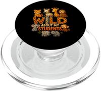 Wild About My Students Animals Teacher Classroom Jungle PopSockets PopGrip para MagSafe