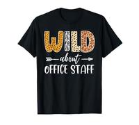 Wild About Personal de Oficina Leopard Teacher Back to School Kids Camiseta