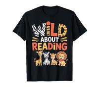 Wild About Reading Quote for Teachers and Students Kids Camiseta