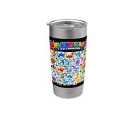 Wild About Sea Life Ocean Animals Alfabeto A a Z Vaso térmico de acero inoxidable de doble pared