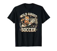 Wild About Soccer Tiger Cute Deportes Animal Camiseta