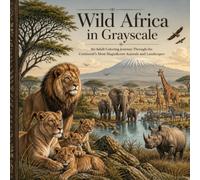 Wild Africa in Grayscale: An Adult Coloring Journey Through the Continent’s Most Magnificent Animals and Landscapes (Animals of the World Adult Grayscale Coloring Book)