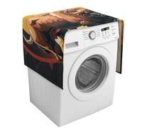 Wild American Bison Mountains - Funda protectora para lavadora con bolsillos de almacenamiento, 54.3 x 20.5 pulgadas, para refrigerador, cocina, decoración del hogar