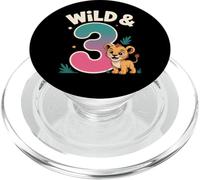 Wild and 3 Divertidos Leones para niños y niñas de Tercer cumpleaños PopSockets PopGrip para MagSafe