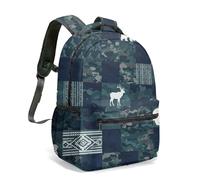 Wild and Free - Mochila de viaje con estampado de caballo blanco y negro de 16 pulgadas, estilo bohemio, tribal, geométrico, flecha, patrón de flechas, 10, L, Casual