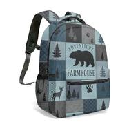 Wild and Free - Mochila de viaje con estampado de caballo blanco y negro de 16 pulgadas, estilo bohemio, tribal, geométrico, flecha, patrón de flechas, 05., L, Casual