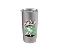 Wild animal Crocodile Funny Alligator Later Gator Vaso térmico de acero inoxidable de doble pared