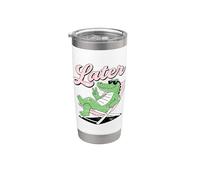 Wild animal Crocodile Funny Alligator Later Gator Vaso térmico de acero inoxidable de doble pared