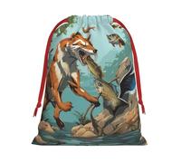 Wild Animal Hunting Fish 03 - Bolsas de regalo con cordón para fiestas, bolsas especiales para caramelos, regalos de boda, Navidad