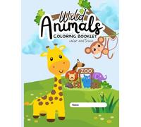 Wild Animals A-Z Coloring Book for Kids: 26 Fun Animals to Color with Educational Facts, Word Search & Activities: Learn About Wildlife from Alligator ... Pages with Animal Information and Puzzles