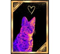 Wild Animals Collection - Cats: Neon Edition - cover 19: A4 notebook 64 pages squared