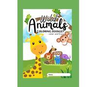 Wild Animals Coloring Book - Color and Trace: Black Outline Style for Kids - Learn Animal Names in English & Portuguese - Lions, Elephants, Giraffes and More!