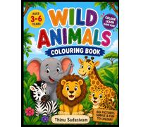Wild animals colouring book