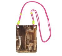Wild Animals Retro Farmhouse2 - Bolso cruzado para mujer, bolso de hombro, bolsa de viaje, deporte, mini bolsa para teléfono, cartera para teléfono, Fucsia, Talla única