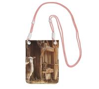 Wild Animals Retro Farmhouse2 - Bolso cruzado para mujer, bolso de hombro, bolsa de viaje, deporte, mini bolsa para teléfono, cartera para teléfono, Rosado, Talla única