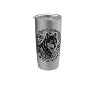 Wild at Heart Boho Lobo Naturaleza Luna Floral Estilo Vintage Vaso térmico de acero inoxidable de doble pared