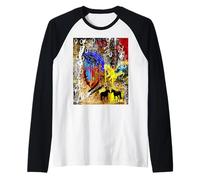 Wild at the Core: Chaos Heart and Horse Design Camiseta Manga Raglan