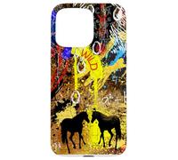 Wild at the Core: Chaos Heart and Horse Design Carcasa para iPhone 15 Pro Max