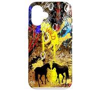 Wild at the Core: Chaos Heart and Horse Design Carcasa para iPhone 16