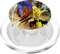 Wild at the Core: Chaos Heart and Horse Design PopSockets PopGrip para MagSafe