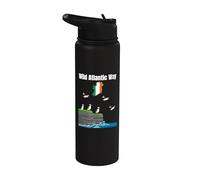 Wild Atlantic Way Puffin Colony Irlanda mapa viajes Souvenir Stainless Steel Insulated Water Bottle