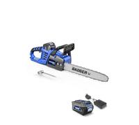 WILD BADGER POWER Motosierra eléctrica inalámbrica 40 V 16 pulgadas, sin escobillas, batería y cargador de 4.0 Ah, tecnología de corte inteligente, corte eficiente, seguro y confiable, ideal para