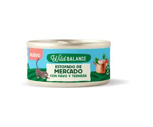 Wild Balance Estofado de Mercado con Pavo y Ternera Gatos Latas 80 gr