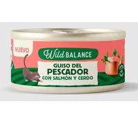 Wild Balance Gato Recetas Del Chef Lata Guiso Del Pescador De Salmón Y Cerdo 80 Gr
