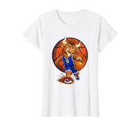 Wild Basketball Player Playing Basketball Graphic Camiseta gráfica económica, Mujer, Blanco, XS