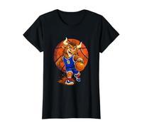 Wild Basketball Player Playing Basketball Graphic Camiseta gráfica económica, Mujer, Negro, M