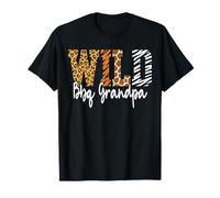 Wild BBQ Grandpa Patrón Animal Día del Padre Tierra Camiseta