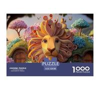 Wild Beasts with_a Mane 1000 Pzas Papel Premium Rompecabezas Festive Lion Dance Desafiante Jigsaw Educativo Adultos 52x38cm/1000pcs