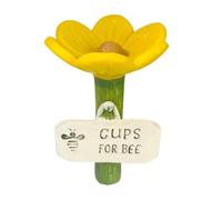 Wild Bee Waterer | Resin, 2.6 en x 4.3 in, 90 g | Flower Shape Drinking Cup For Garden, Butterfly | Outdoor Pollinator Water Feeder, Yard Decor