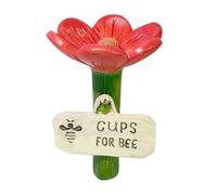 Wild Bee Waterer | Resin, 2.6 en x 4.3 in, 90 g | Flower Shape Drinking Cup For Garden, Butterfly | Outdoor Pollinator Water Feeder, Yard Decor